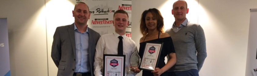 Christina and Tom at Rotherham Apprentice of the Year Awards