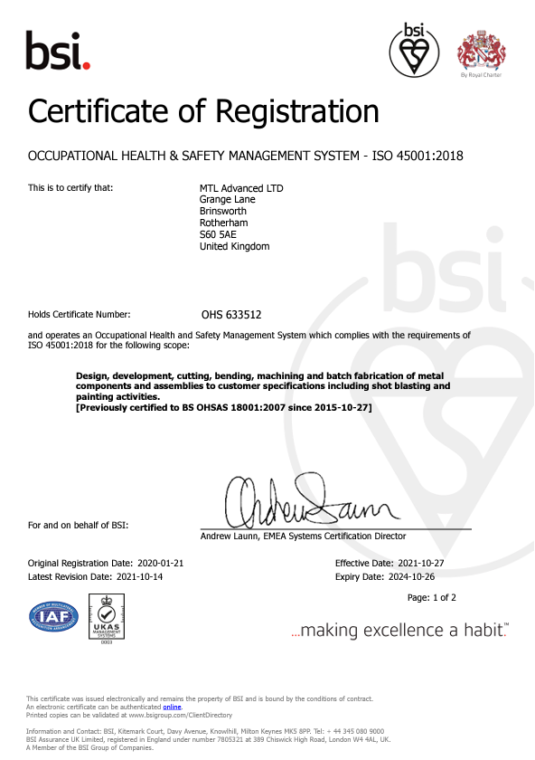 ISO 45001 Accreditation